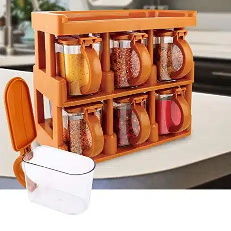 Alternative view of Master Chef 3 Tier Spice Rack with 6 Jars – Kitchen Organizer Set