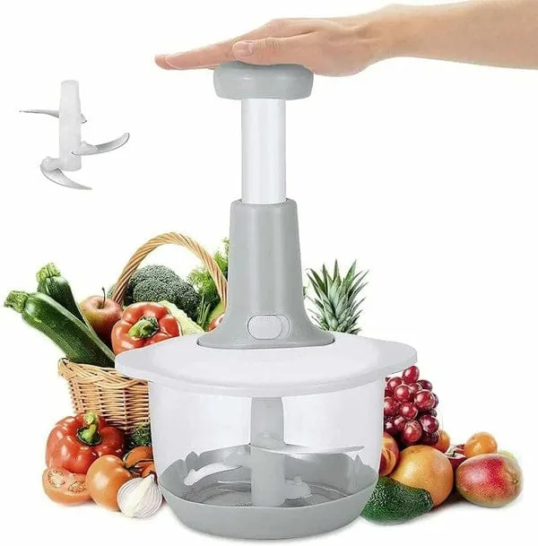 Garlic Slicer | Hand press Food Chopper 2L – Arbsbuy Pakistan