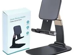 Desk mobile phone holder stand adjustable metal desktop stand