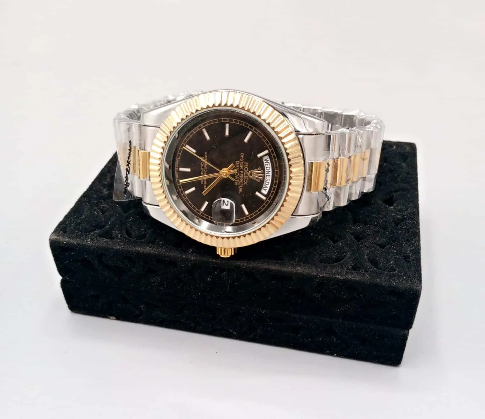 Rolex Stylish Watch for Men Two Tone Luxury Datejust Style Stainless Steel Gold Analog Wrist Watch with Date Display Rolex stylish watch for men datejust style gold silver wristwatch