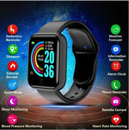 D20 Ultra Smart Watch fitness tracker for men and women