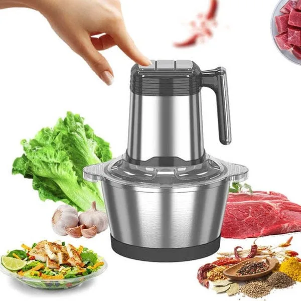 silver crest electric meat chopper stainless steel bowl
