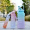 Water Bottle Set 3 pcs motivational gradient bottles