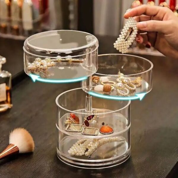 Jewelry organizer transparent storage box