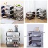 portable shoe rack 4 tier home shoe storage