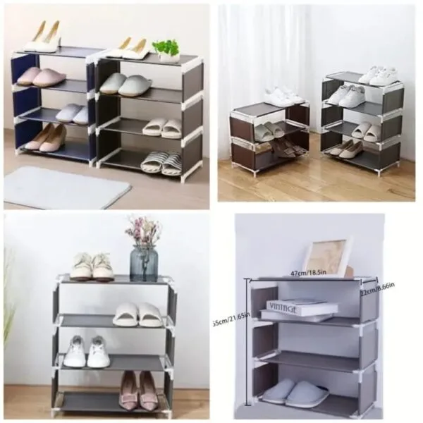 portable shoe rack 4 tier home shoe storage