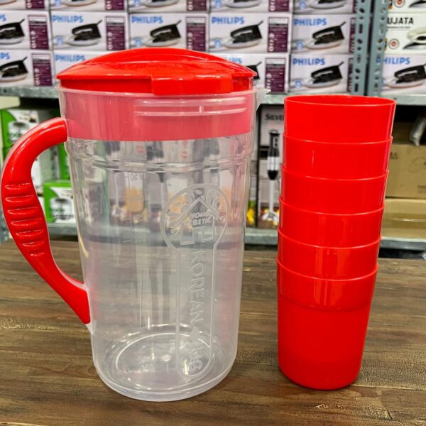 Jug and glass set 2.5 litre with 6 glasses