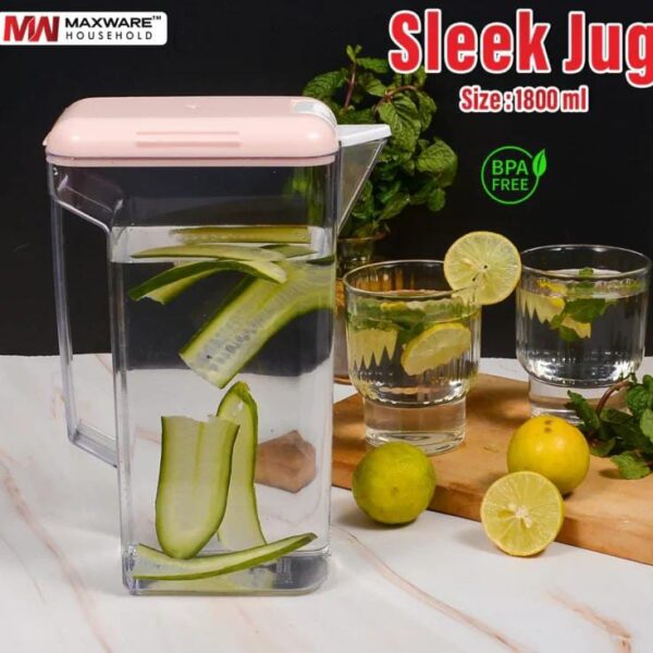 1800ml water jug BPA free sleek kitchen pitcher