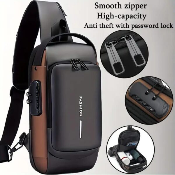 cross body bag anti theft sling bag with lock